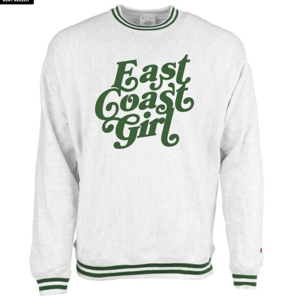 East Coast Girl Ribbed Champion Crewneck - Green - Barstool - Picture 7 of 8